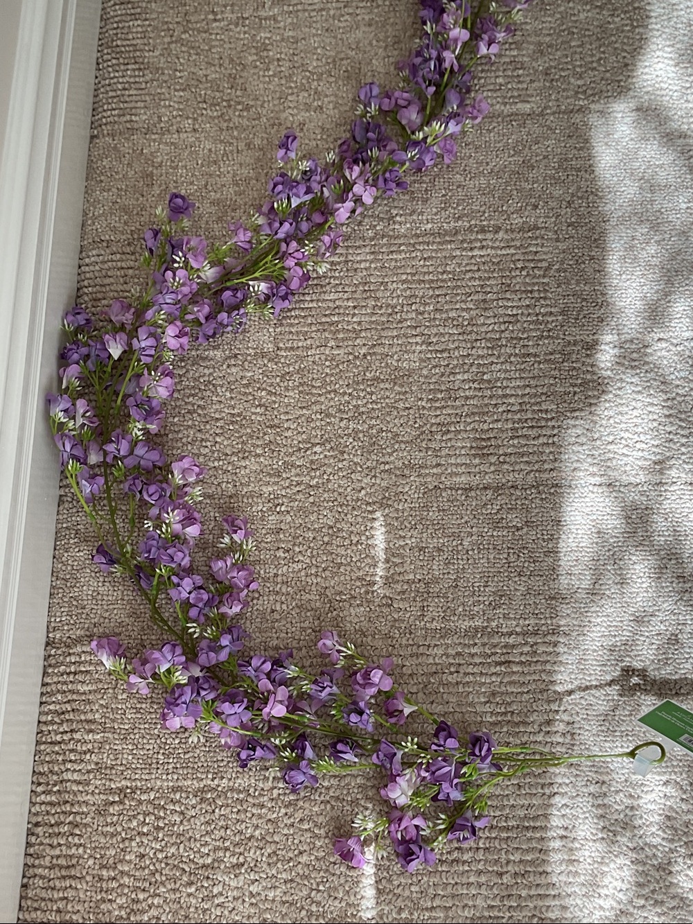 Ashland Purple Floral Garland with Greenery. NWT 6 feet.